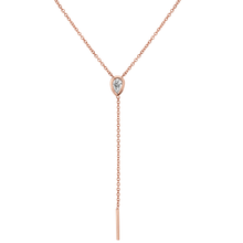 Women | White Diamond Stillwater Lariat | 14k Rose Gold