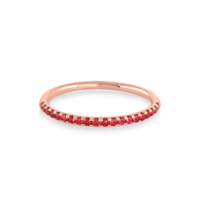 Women | Ruby Whisper Half Eternity Band | 14k Rose Gold