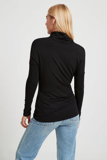Denver Mock Neck Top | Black