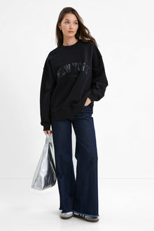 Cala NYC Sweatshirt | White on Black