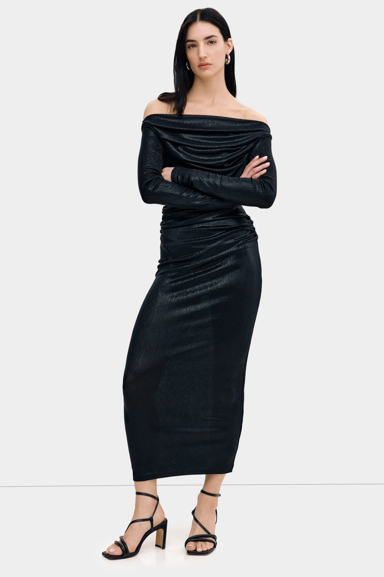Cooper Metallic Dress | Onyx