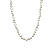 Round Strand Necklace | 14K Yellow Gold | White Freshwater Pearl | 8mm - 9mm