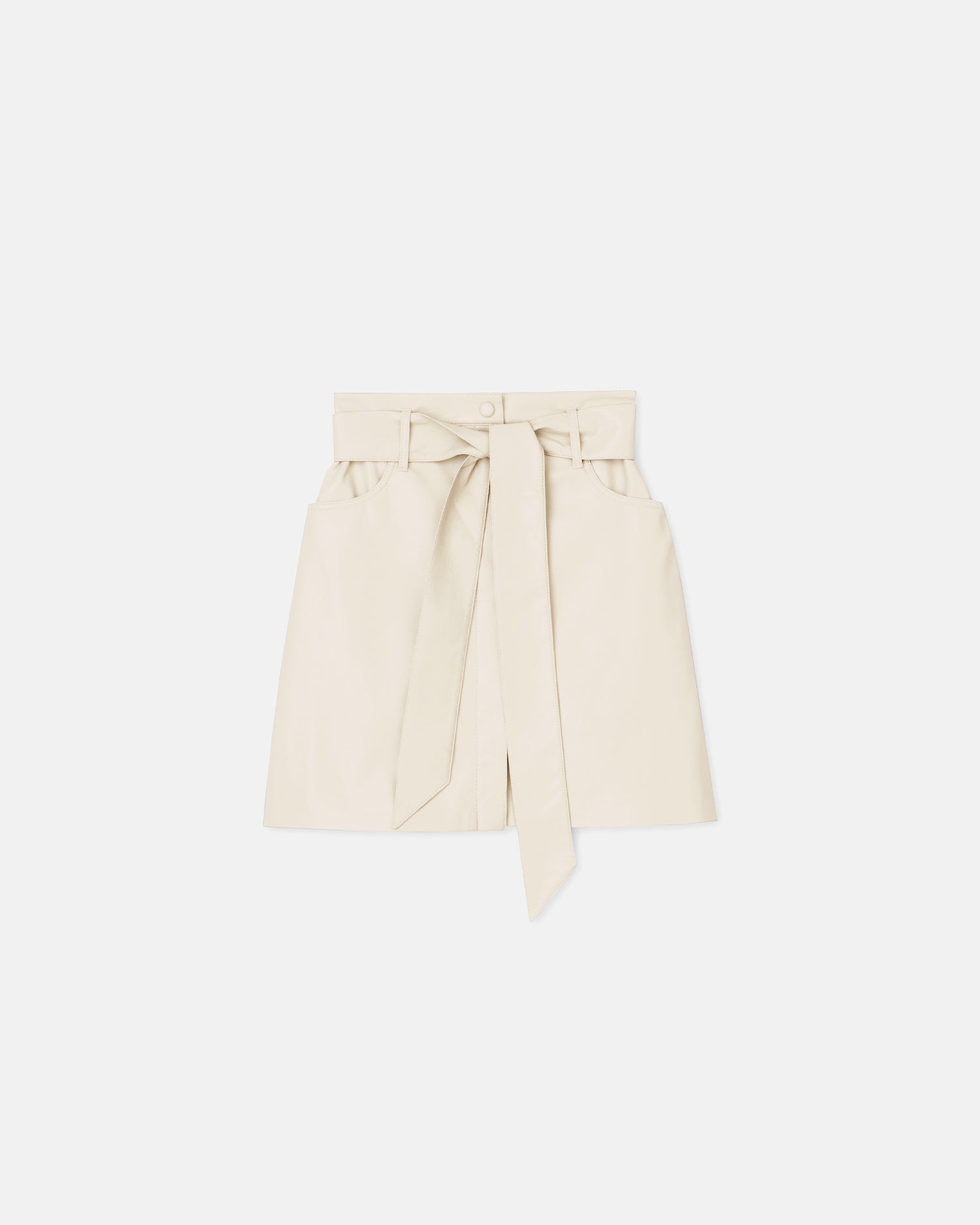 Womens | Meda Okobor Alt-Leather Mini Skirt | Creme