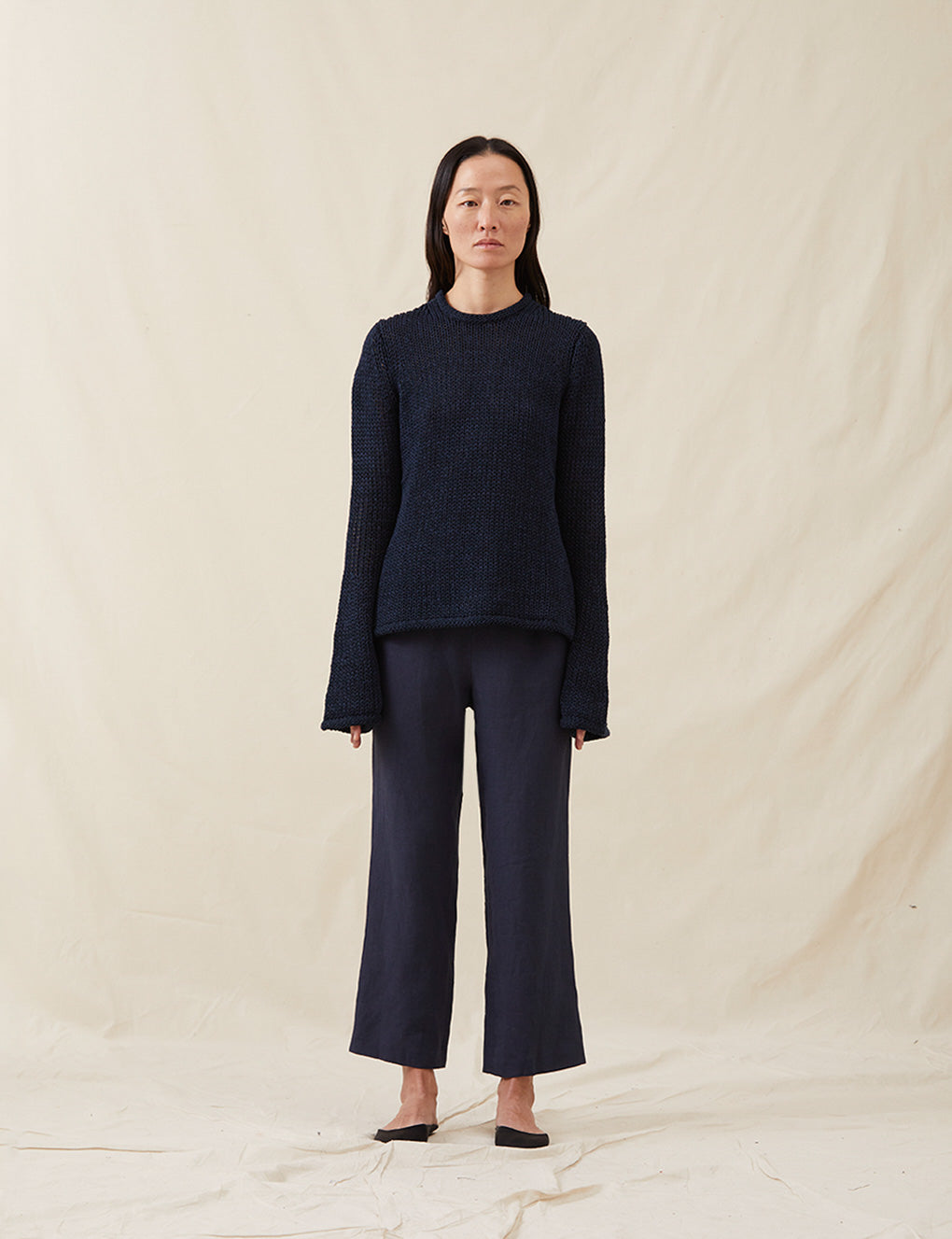 Womens | The Cocktail Pants in Linen | Midnight