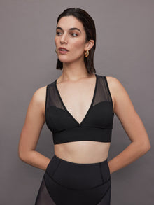 Michi | Solstice Longline Bra | Black