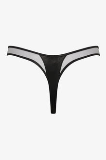 High-cut thong bikini bottom - Minuit
