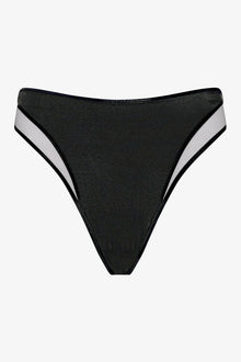 High-waisted tanga bikini bottom - Minuit
