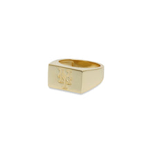 Ny Mets Square Signet Ring | Gold Vermeil