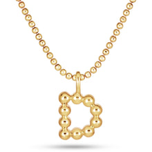Stone and Strand Gold Vermeil Mochi Donut Initial Necklace Close Up D Image