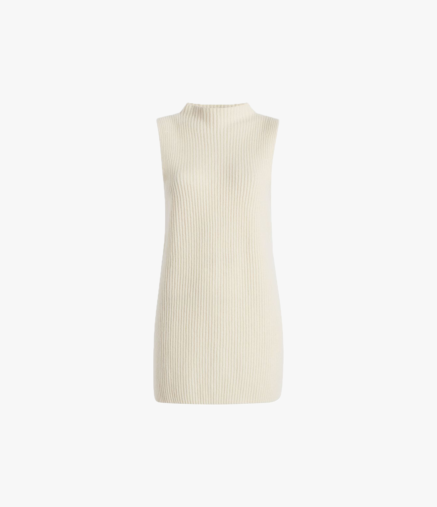 Women | Mock Neck Sleeveless Sweater | Off White
