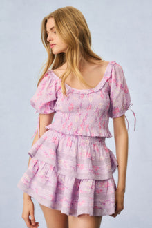 Molly Heirloom Print Top | Hibiscus