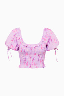 Molly Heirloom Print Top | Hibiscus