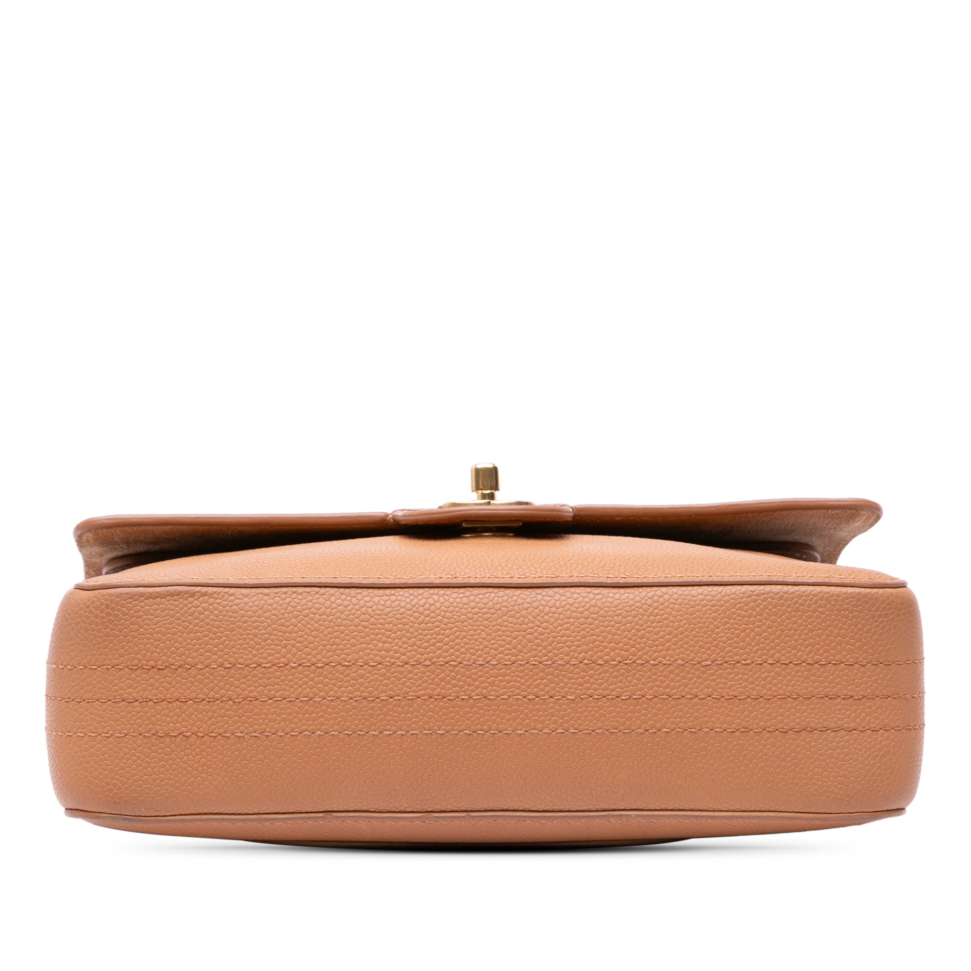 Chanel | Pre-Owned Medium Classic Caviar Pure Double Flap | Brown/Light Brown