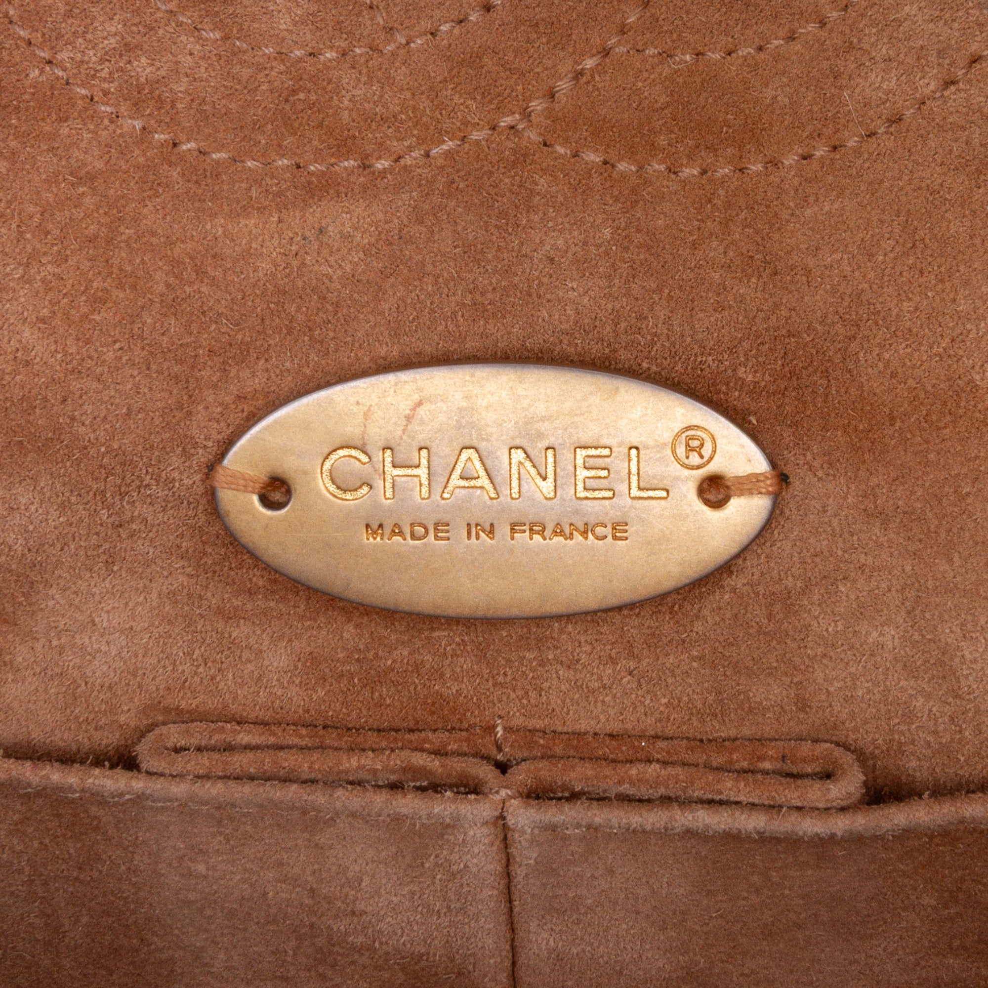 Chanel | Pre-Owned Medium Classic Caviar Pure Double Flap | Brown/Light Brown