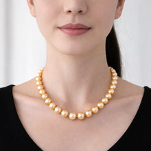 Round Strand Necklace | 14K Yellow Gold | Golden South Sea Pearl