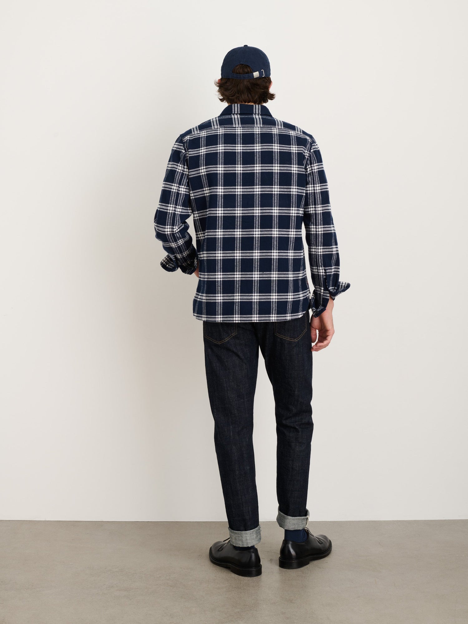 Men | Chore Shirt | Navy Plaid Flannel Navy