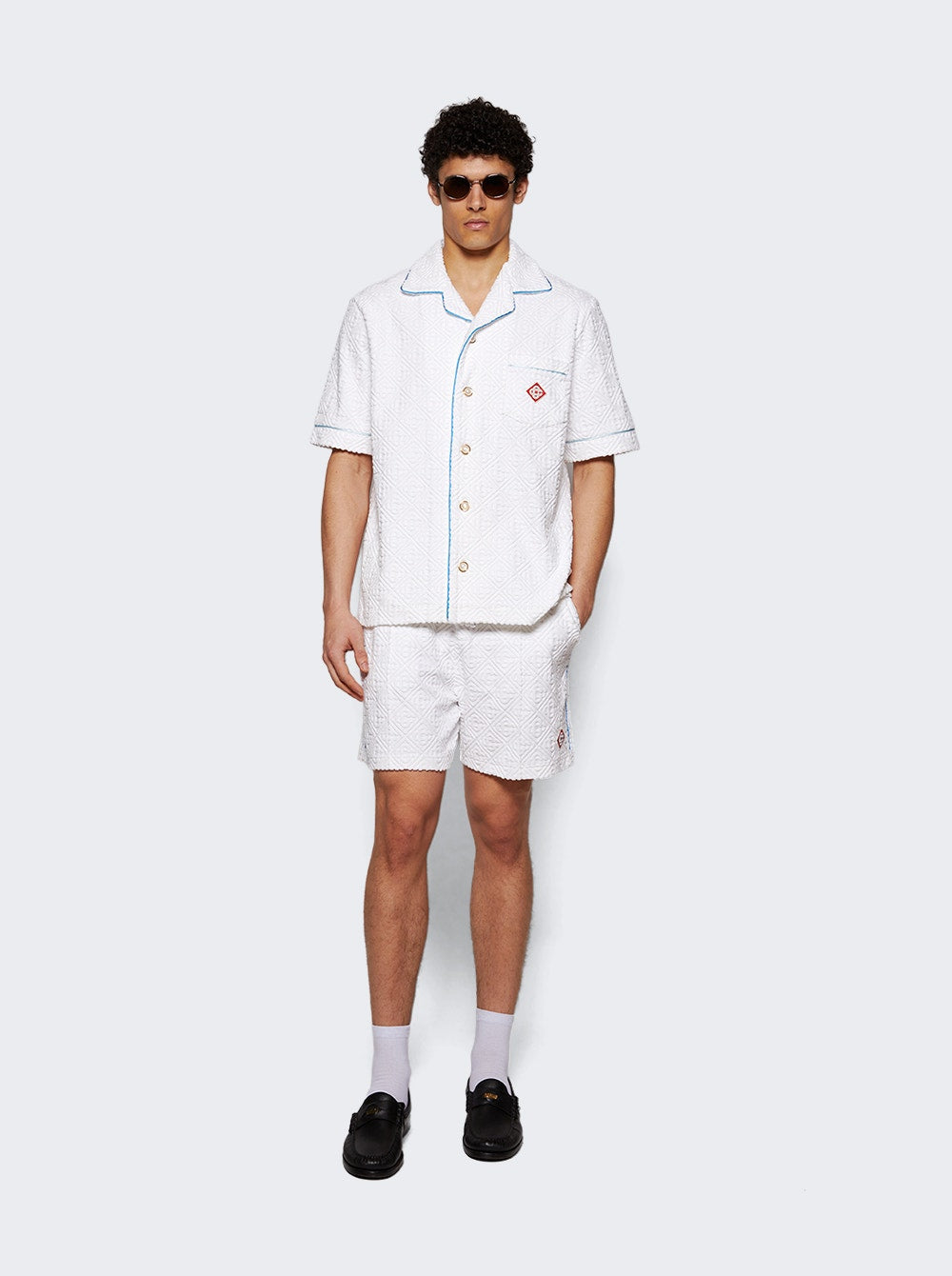 Men | CASABLANCA | Towelling Short | Tennis Stripe