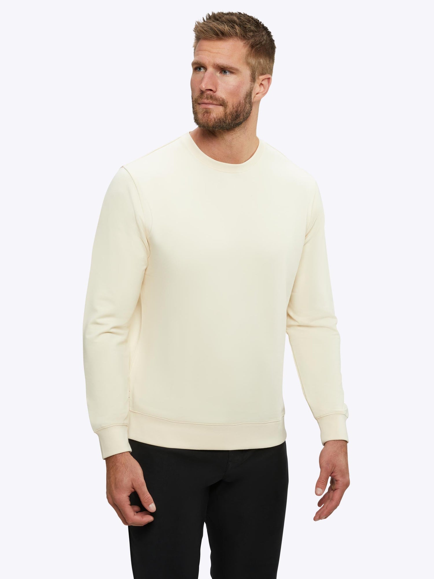 Mens | Hyperloop Pullover Split-Hem | Signature-Fit | Ivory
