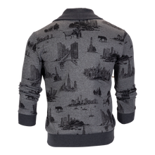 Men | City Of Wolves Chene Shawl Cardigan | Smoke Heather