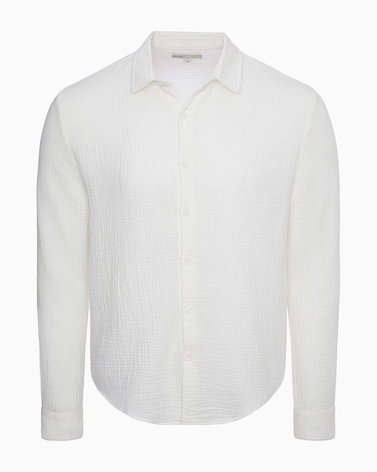 Mens | Cotton Gauze Long Sleeve Shirt | White