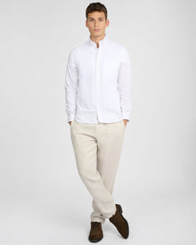 Mens | Oxford Long Sleeve Button Down Shirt | White