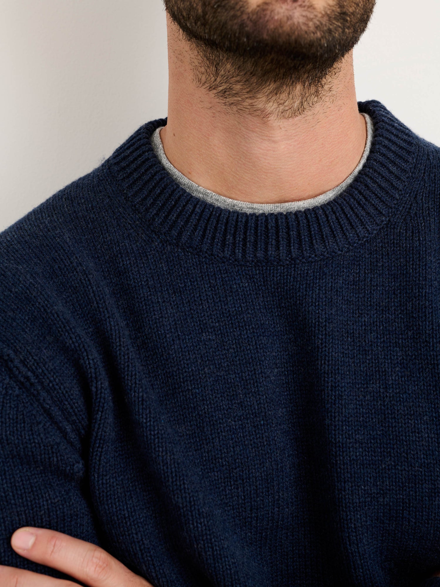 Men | Weston Pullover | Wool Cotton Heather Navy