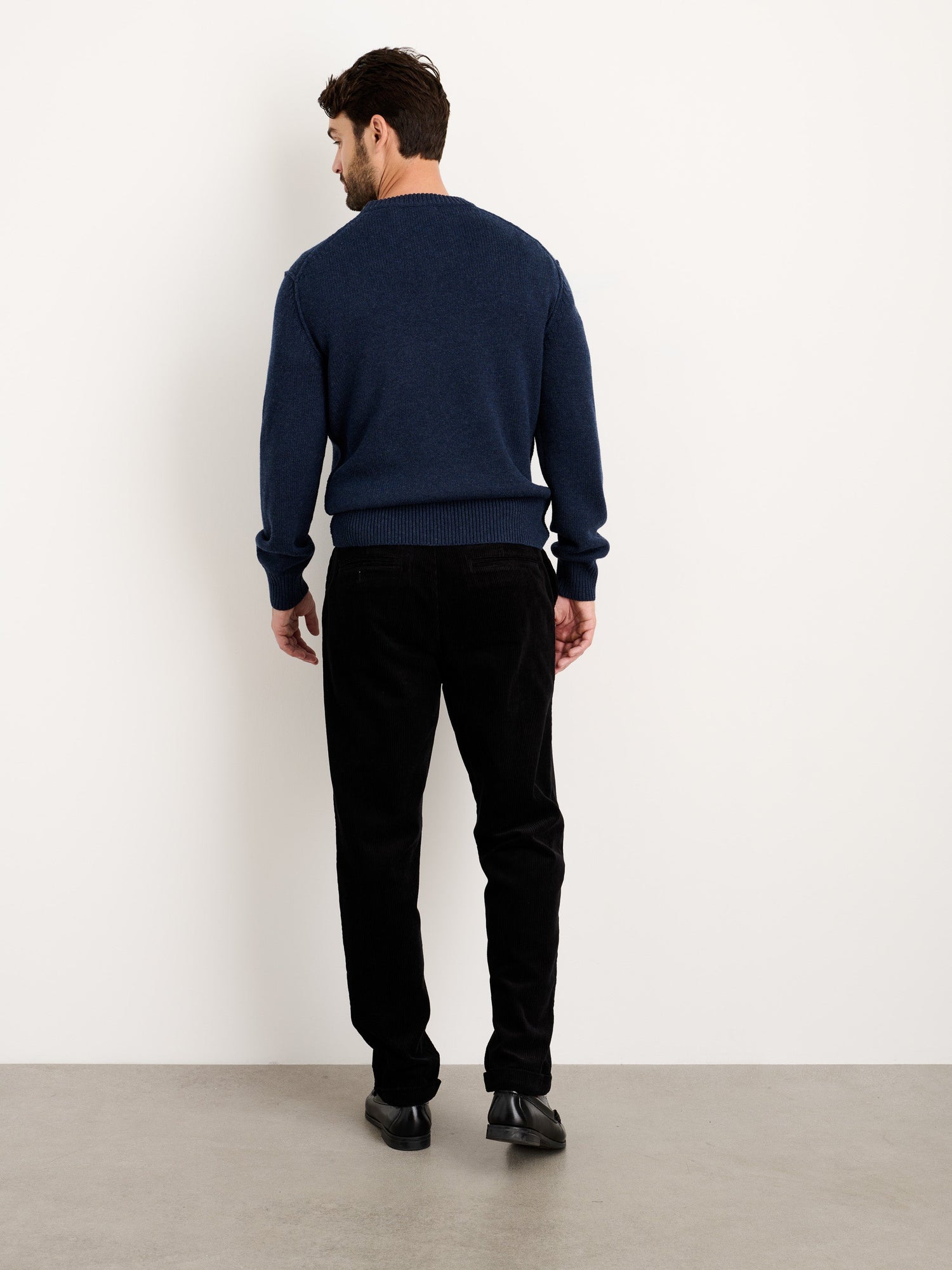 Men | Weston Pullover | Wool Cotton Heather Navy