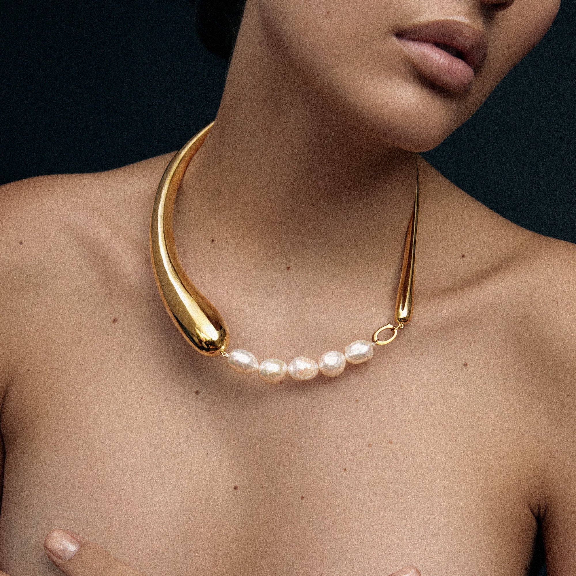 Aura Necklace | 18K Gold Vermeil | Freshwater Pearls