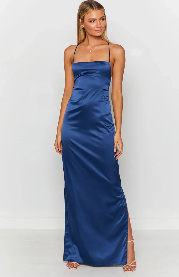 Manhattan Slip Formal Dress | Navy
