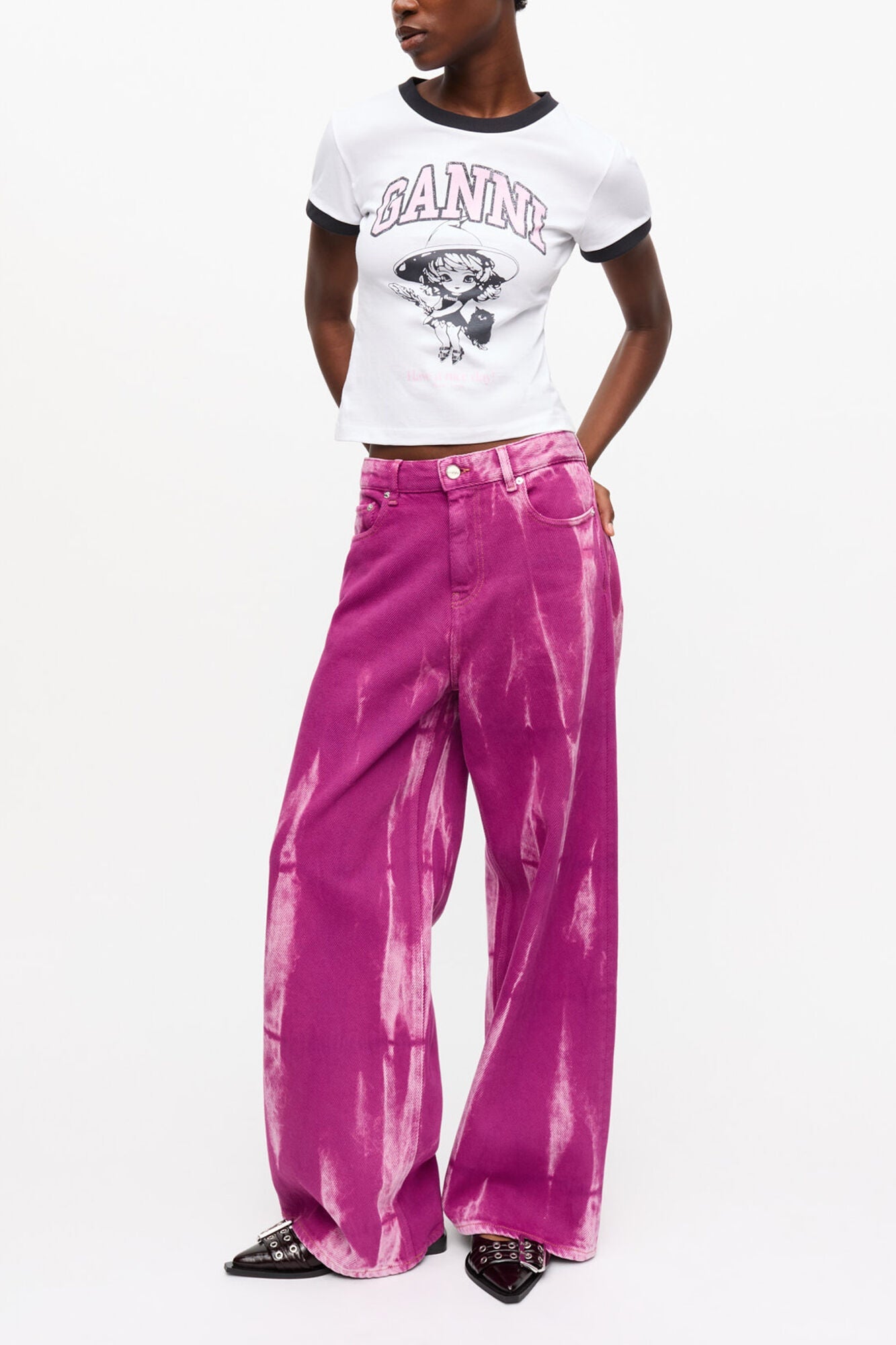 Marri Jeans in Purple Overdyed Denim | Boysenberry