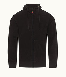 Mathers Classic Fit Mixed Texture Hooded Sweatshirt | Black