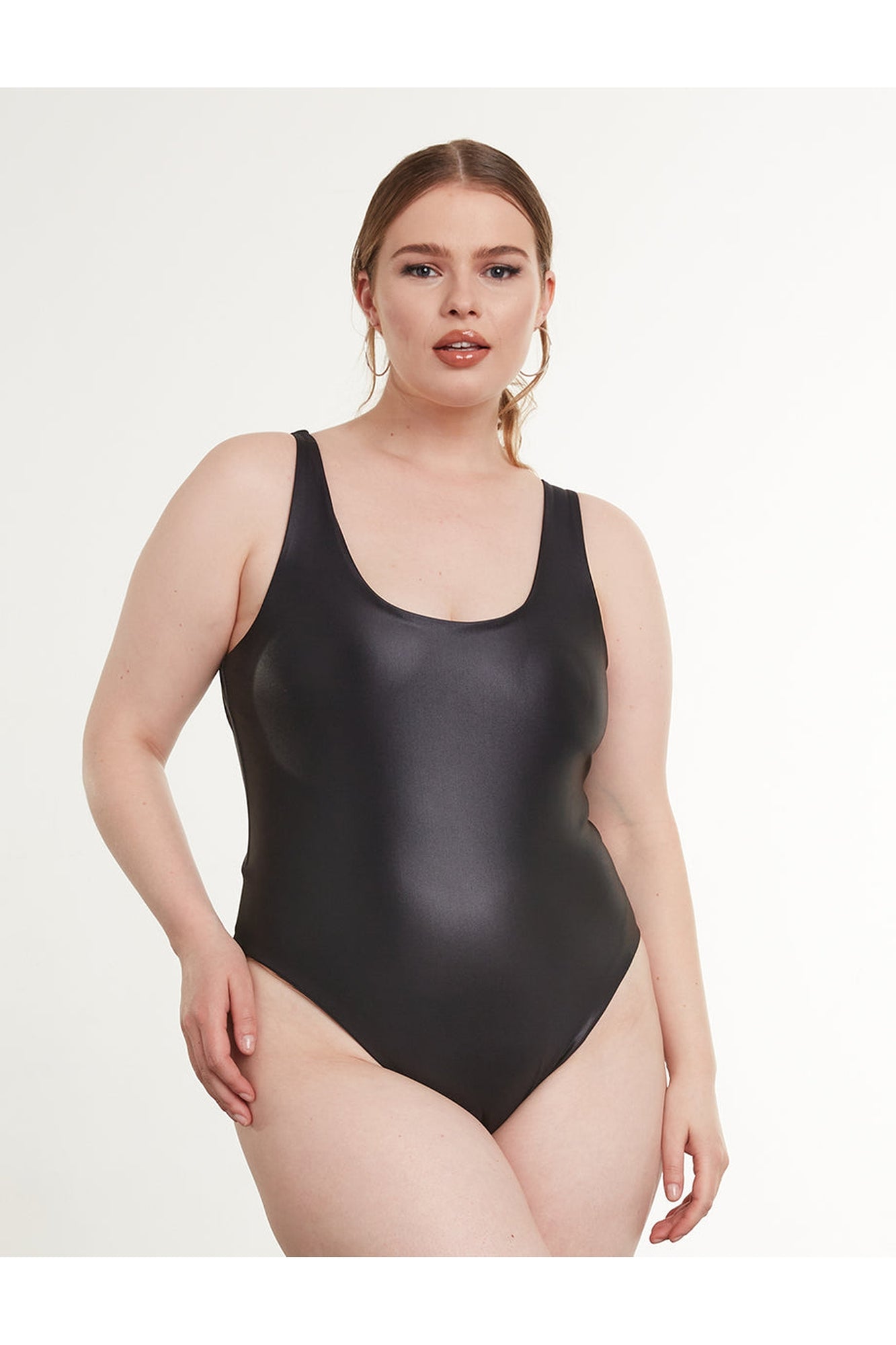 Matte Metallic High-Cut Bodysuit | Oxide