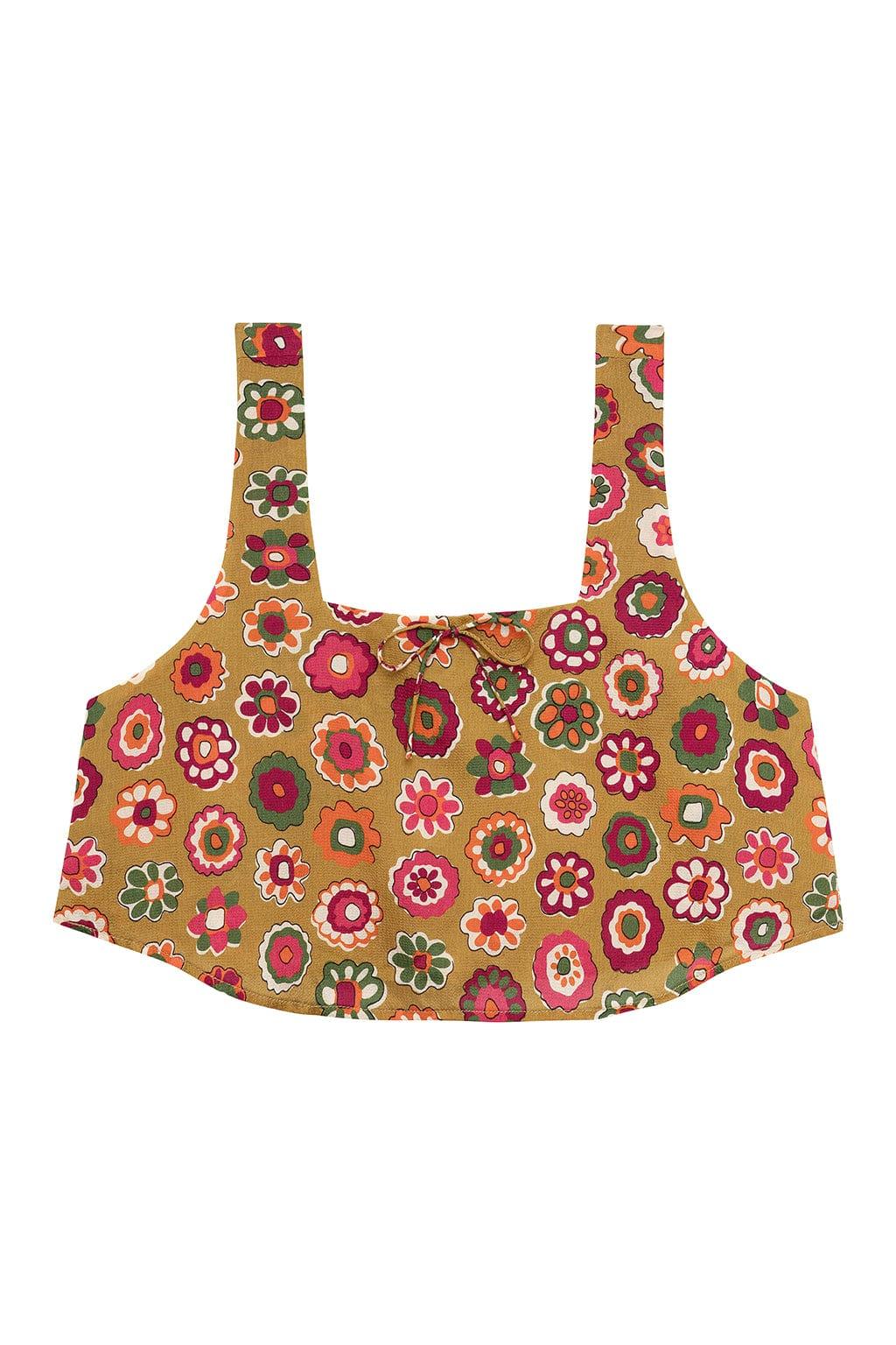 Square Neck Crop Top | Mazzy Floral