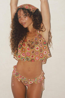 Square Neck Crop Top | Mazzy Floral