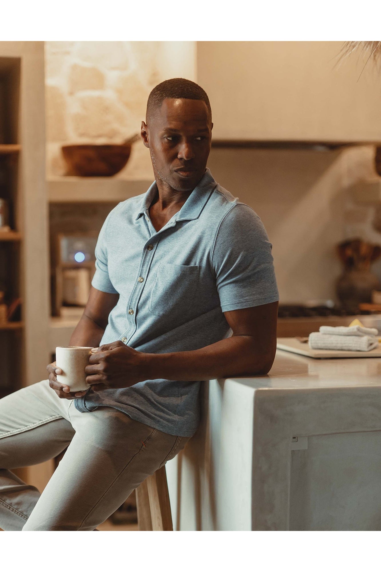 Men | Active Puremeso Weekend Button Down | Sage