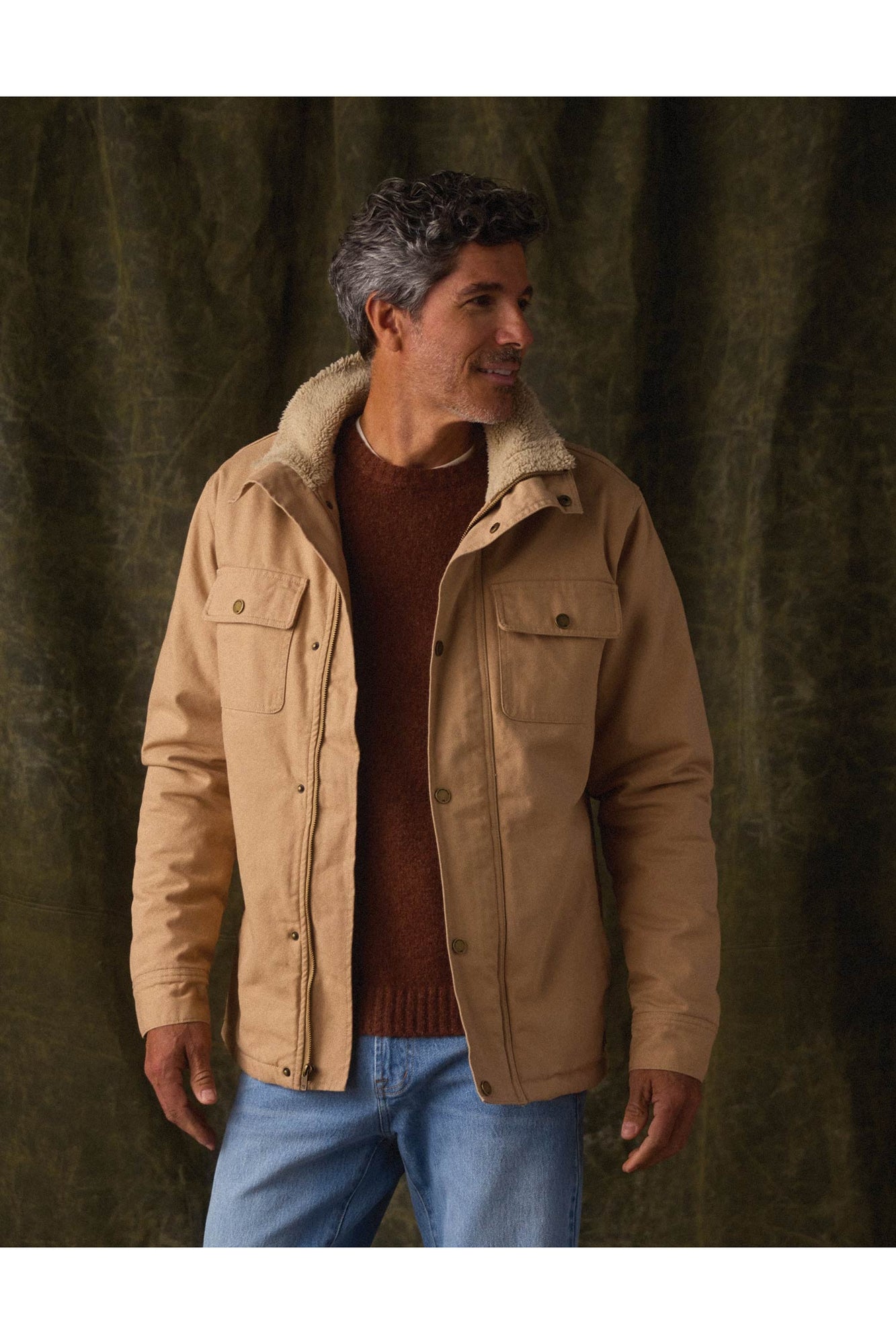 Men | Canvas Chore Coat | Camel