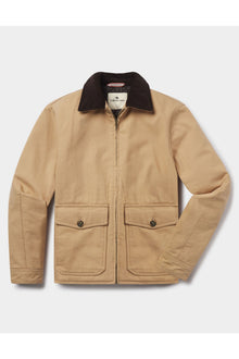 Men | Canvas Zip Front Jacket | Tan