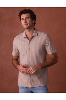 Men | Knit Getaway Button Up | Taupe