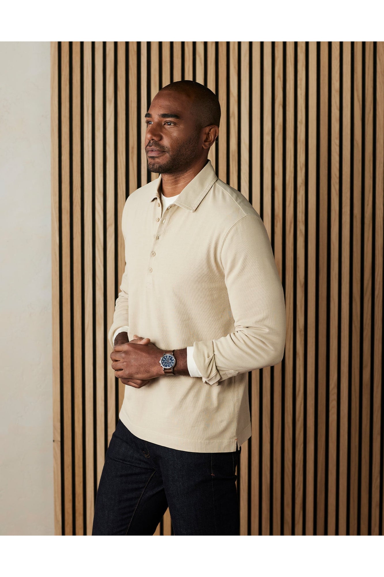 Men | Lennox Jersey Polo | Oat