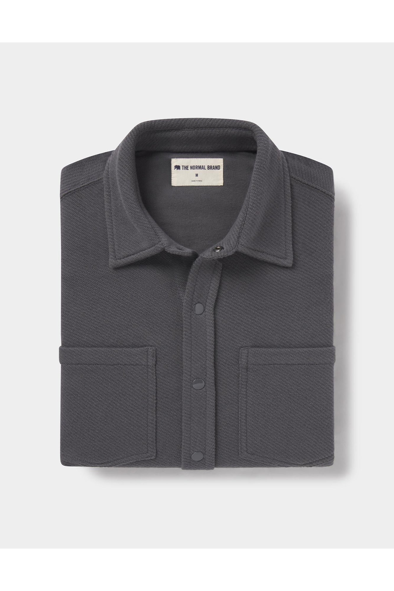Men | Loop Terry Button Up | Shadow