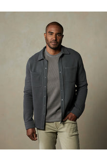 Men | Loop Terry Button Up | Shadow
