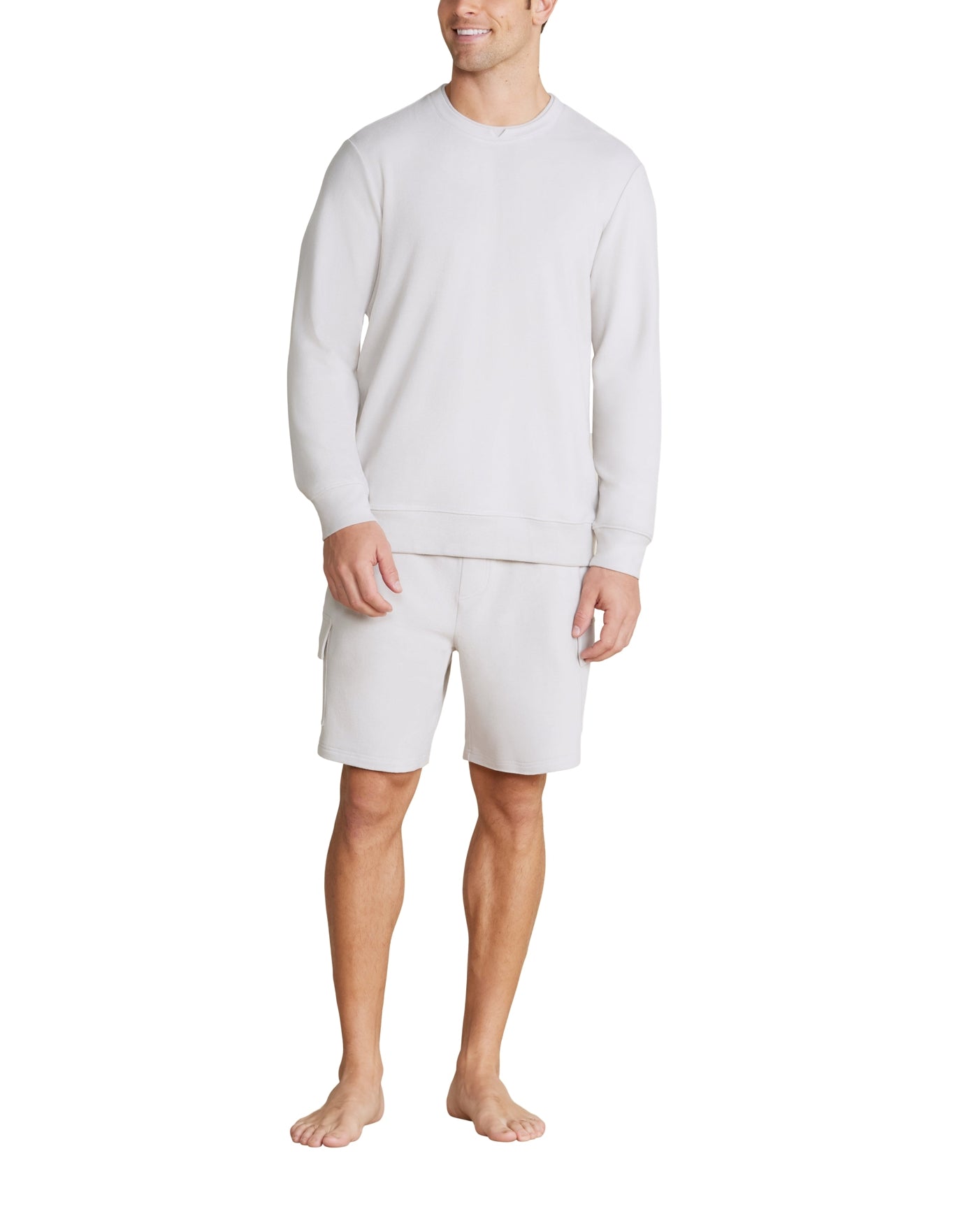 Men | MC Brushed Fleece Cargo Short | Silver