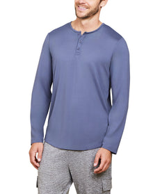 Men | MC Butterchic Long Sleeve Henley | Cosmic Blue