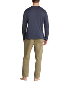 Men | MC s Slub Burnout Cut Neck Long Sleeve Tee | Indigo