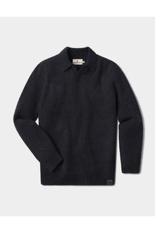 Men | Marled Polo Sweater | Charcoal