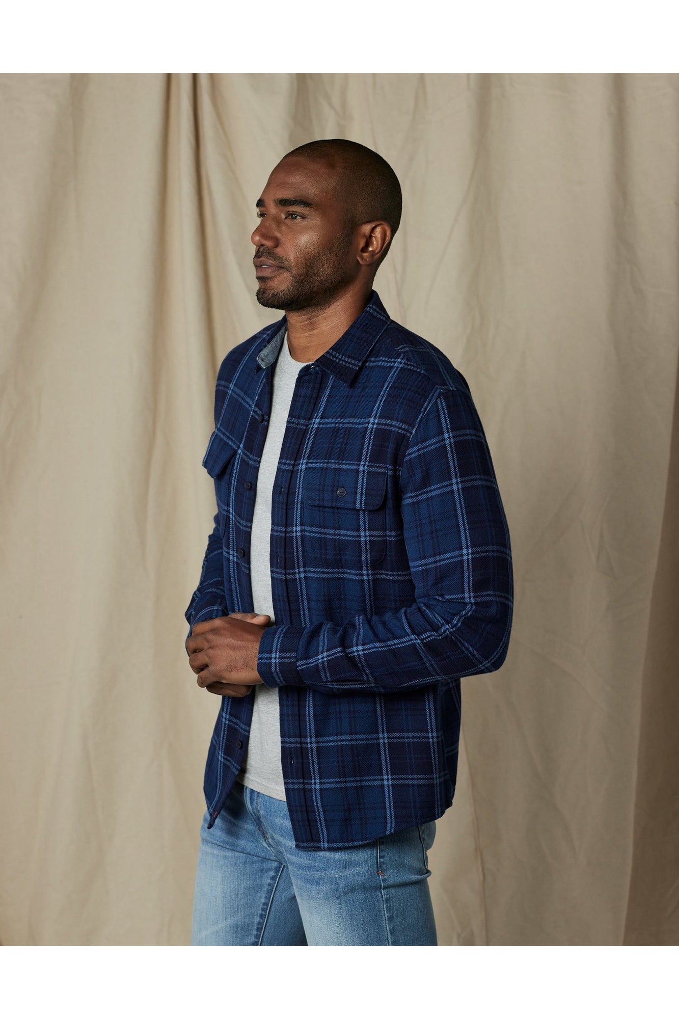 Men | Mountain Overshirt | Indigo Plaid