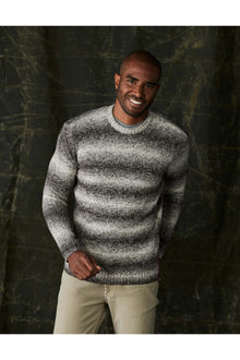 Men | Ombre Crewneck Sweater | Ash
