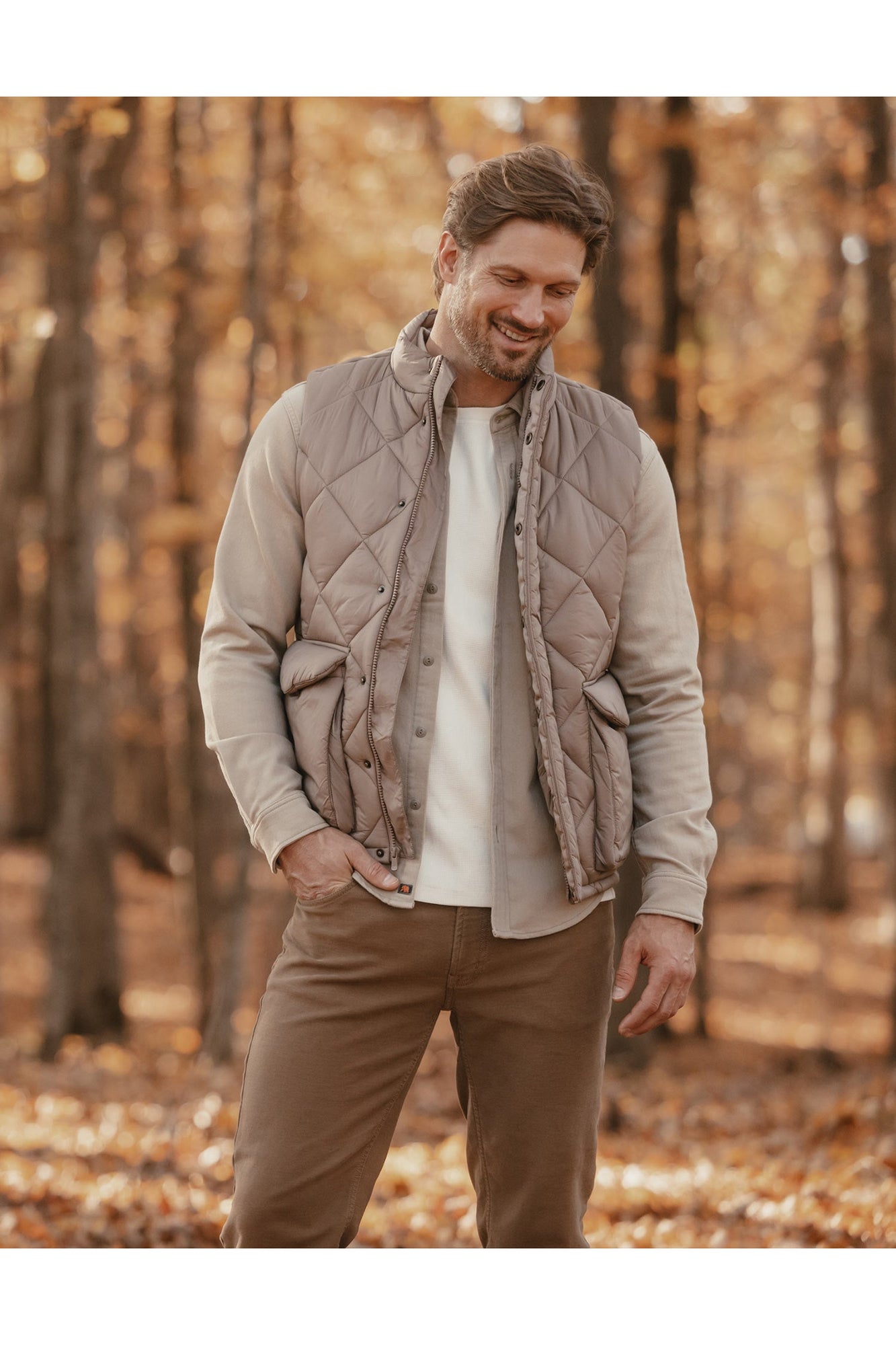 Men | Parker Vest | Pine Bark