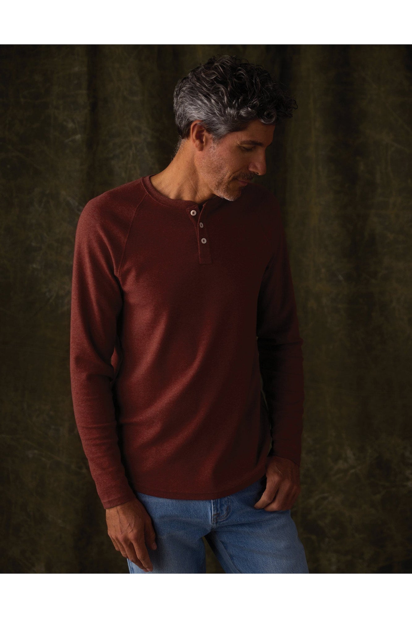 Men | Puremeso Everyday Henley | Redwood