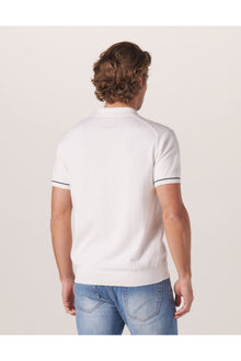 Men | Robles Knit Polo | White-Navy